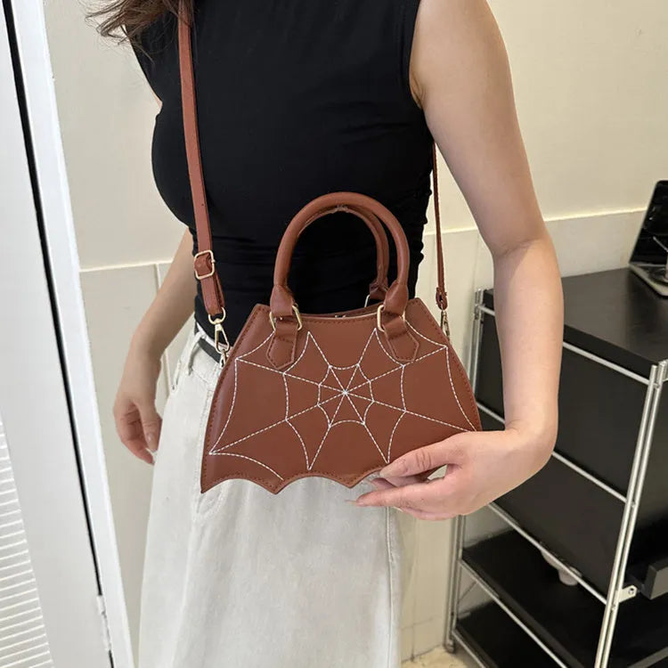 Halloween Spider Web Saddle Bags Fashion Personality Crossbody Shoulder Bag With Handle Women's Handbags - Bellarte Enchanté Halloween Spider Web Saddle Bags Fashion Personality Crossbody Shoulder Bag With Handle Women's Handbags